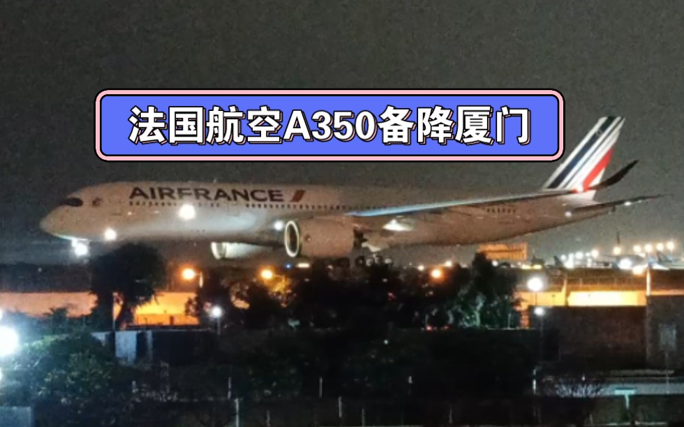 【高崎好货】法国航空空客A350因为目的地天气原因备降厦门高崎机场哔哩哔哩bilibili