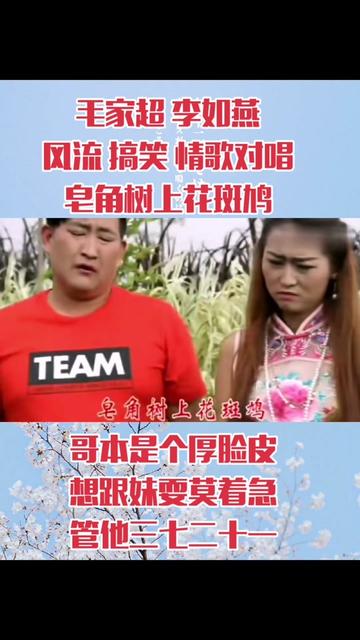 毛家超李如燕山歌《皂角树上花斑鸠》