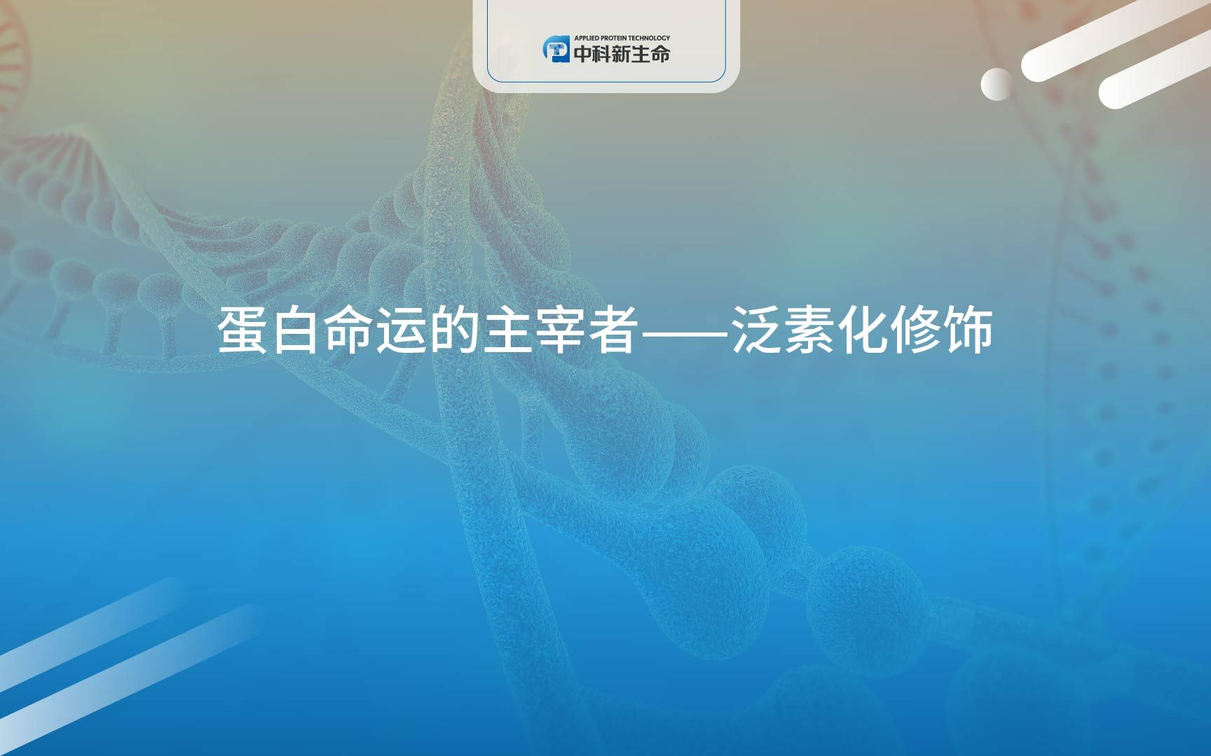 [图]中科新生命-蛋白命运的主宰者——泛素化修饰