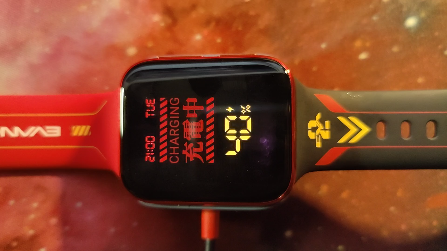 oppo watch二号机明日香联名版nerv样式充电动画_哔哩哔哩_bilibili