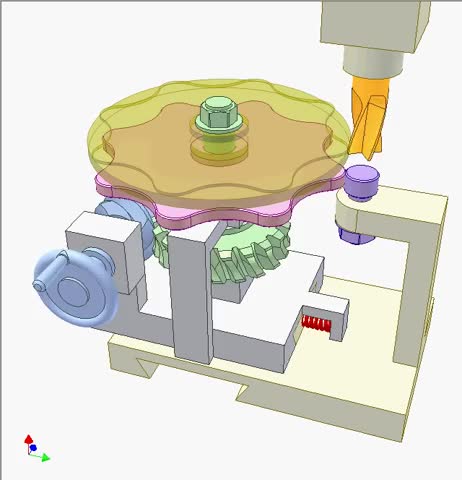 机构动画——立式铣床仿形装置