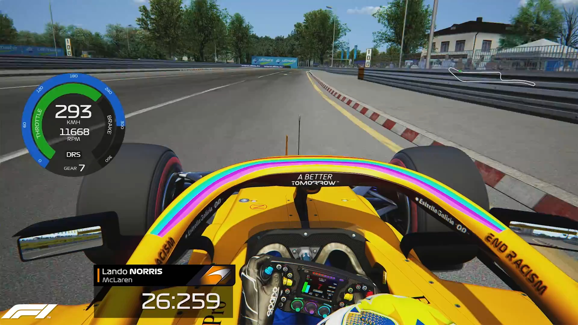 f1 2020 诺里斯环赛道 兰多·诺里斯 车载 游戏名:神力科莎