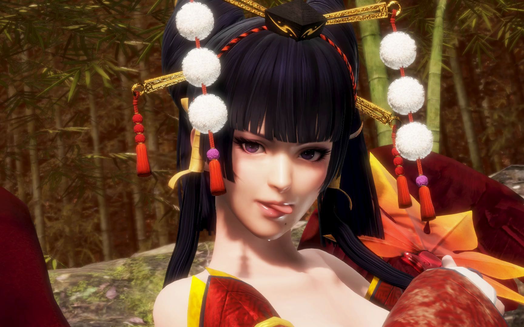 女天狗吐石头也太可爱了把