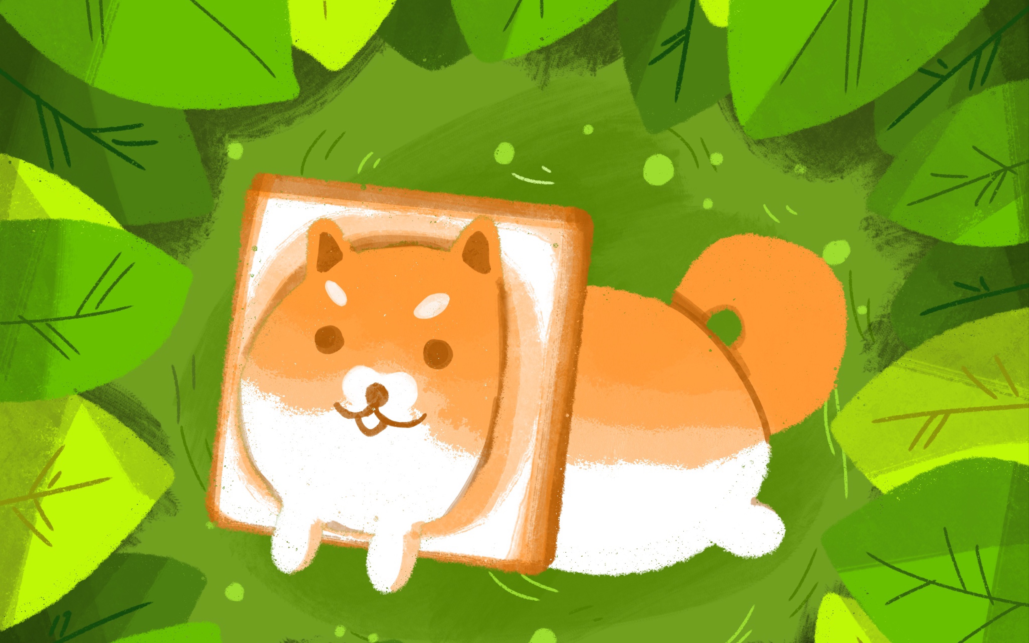 日常插画临摹练习-面包狗