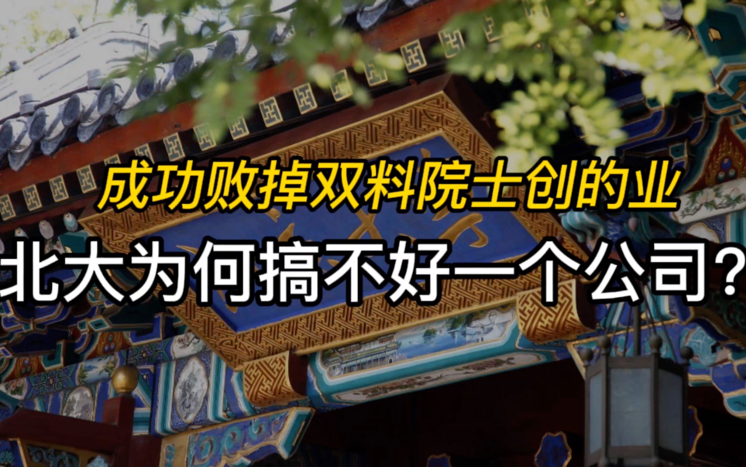 北大方正没了:谁搞垮了最牛校企?北大为何管不好一个像样企业?哔哩哔哩bilibili