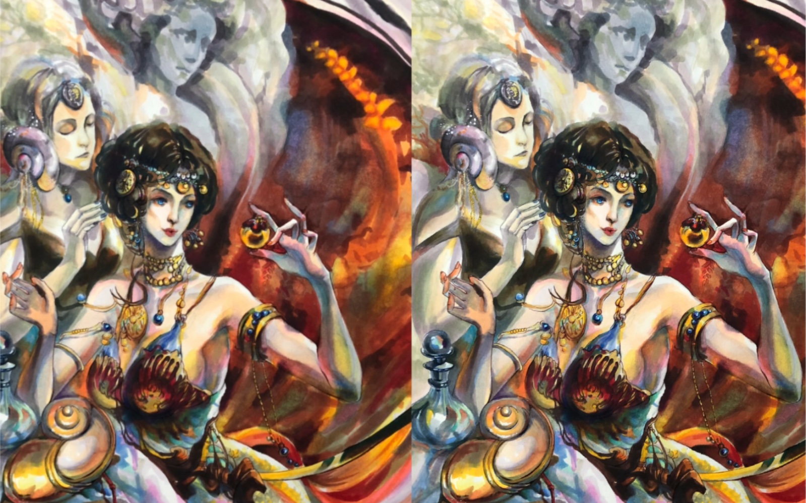 马克笔厚涂示范