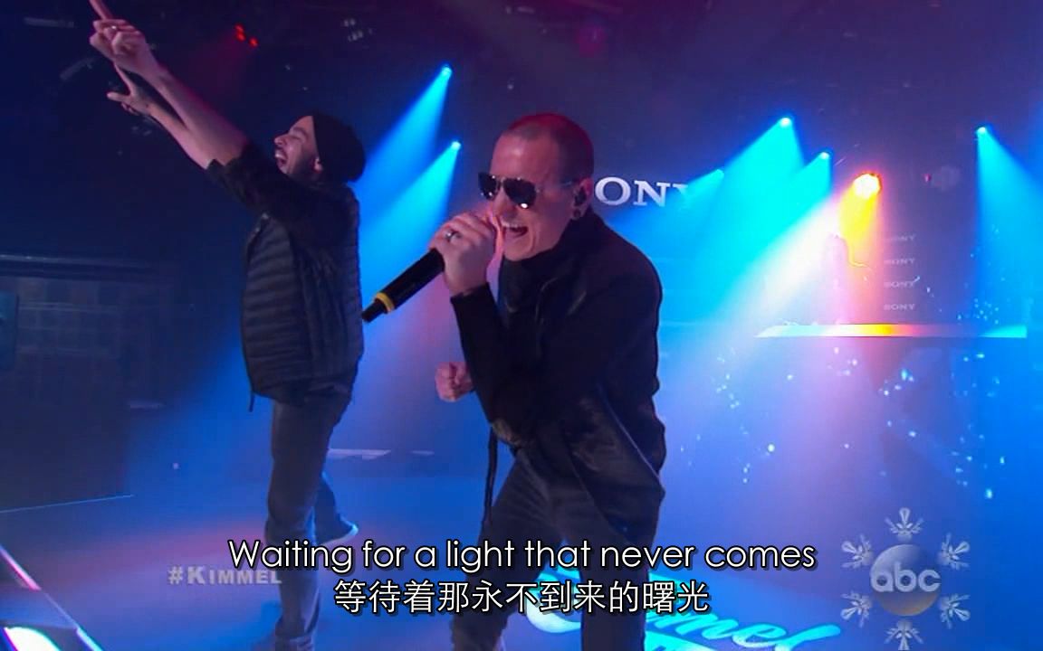 [图]Linkin Park - A Light That Never Comes (Jimmy Kimmel Live 2013) 中英字幕