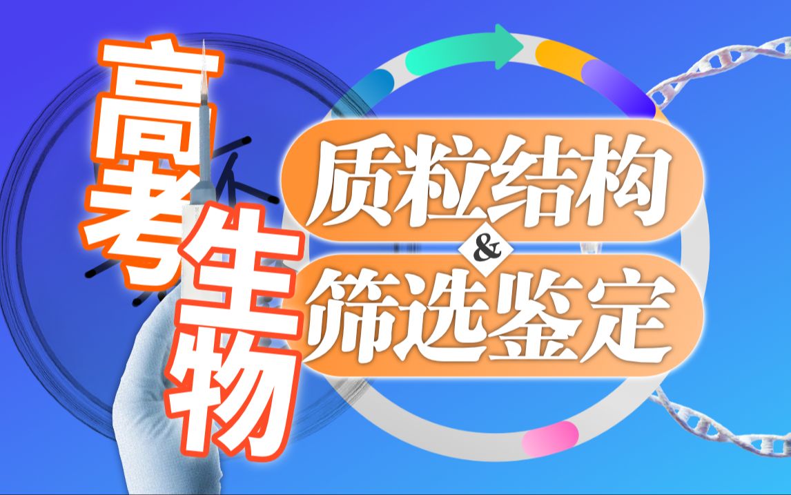 【高考生物基因工程】质粒结构功能与筛选转化原理(抗性基因、荧光标记基因)选必三哔哩哔哩bilibili