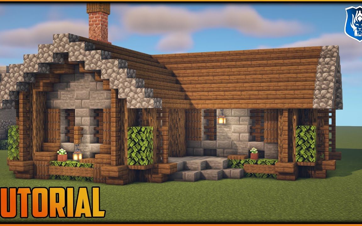 【minecraft】如何建造中世纪石头房子教程(lioncheater)