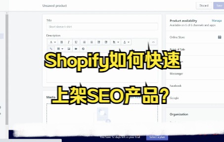 Shopify如何快速上架SEO产品?哔哩哔哩bilibili