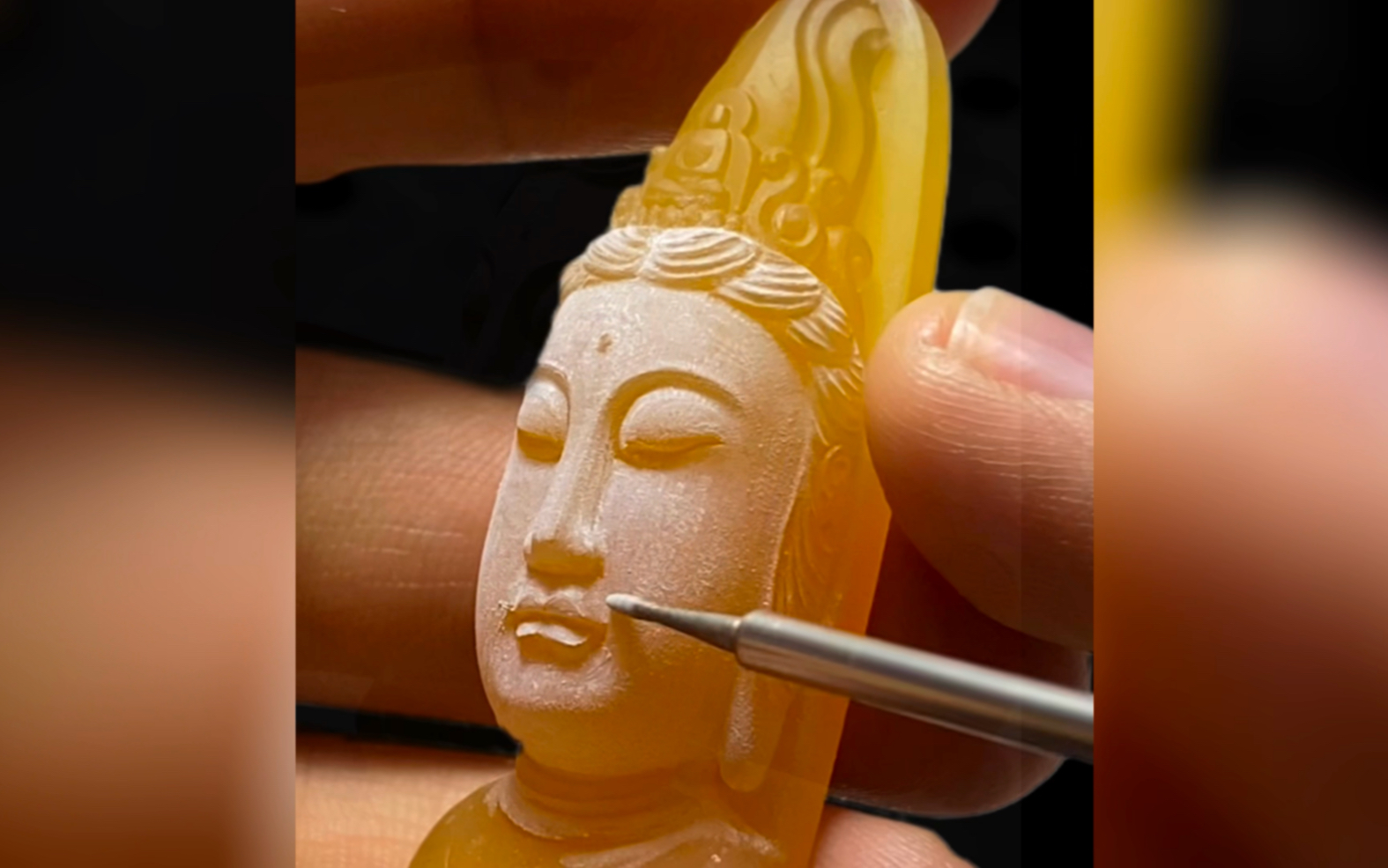 玉雕观音开脸,大家感觉怎么样?