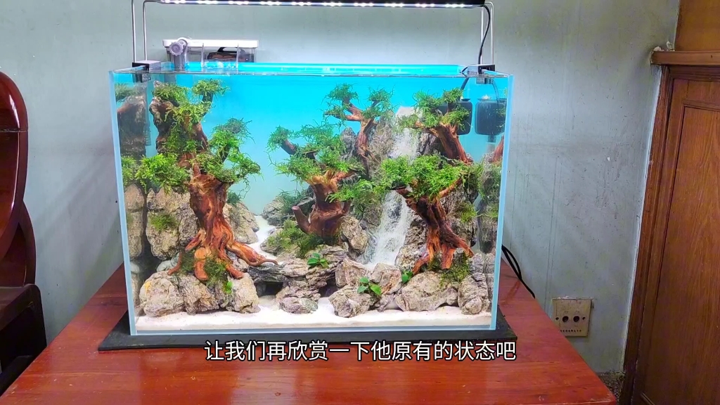 流沙瀑布鱼缸造景