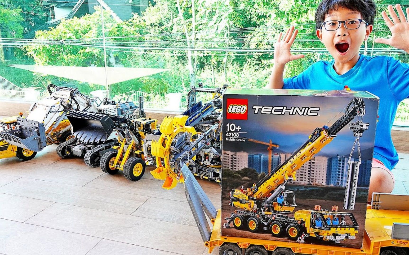 儿童趣味生活:挑战拼搭乐高吊机,威德的工程车们能完成任务吗?