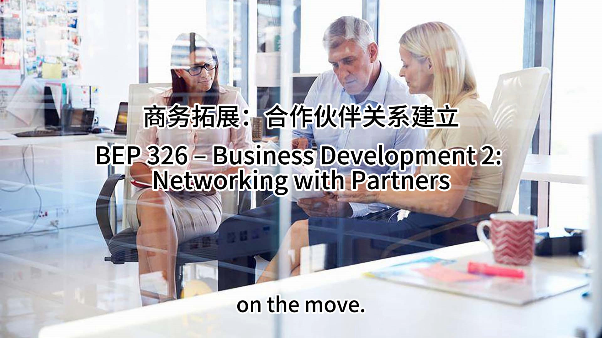 商务拓展:合作伙伴关系建立 Business Development 2: Networking with Partners  BEP 326哔哩哔哩bilibili