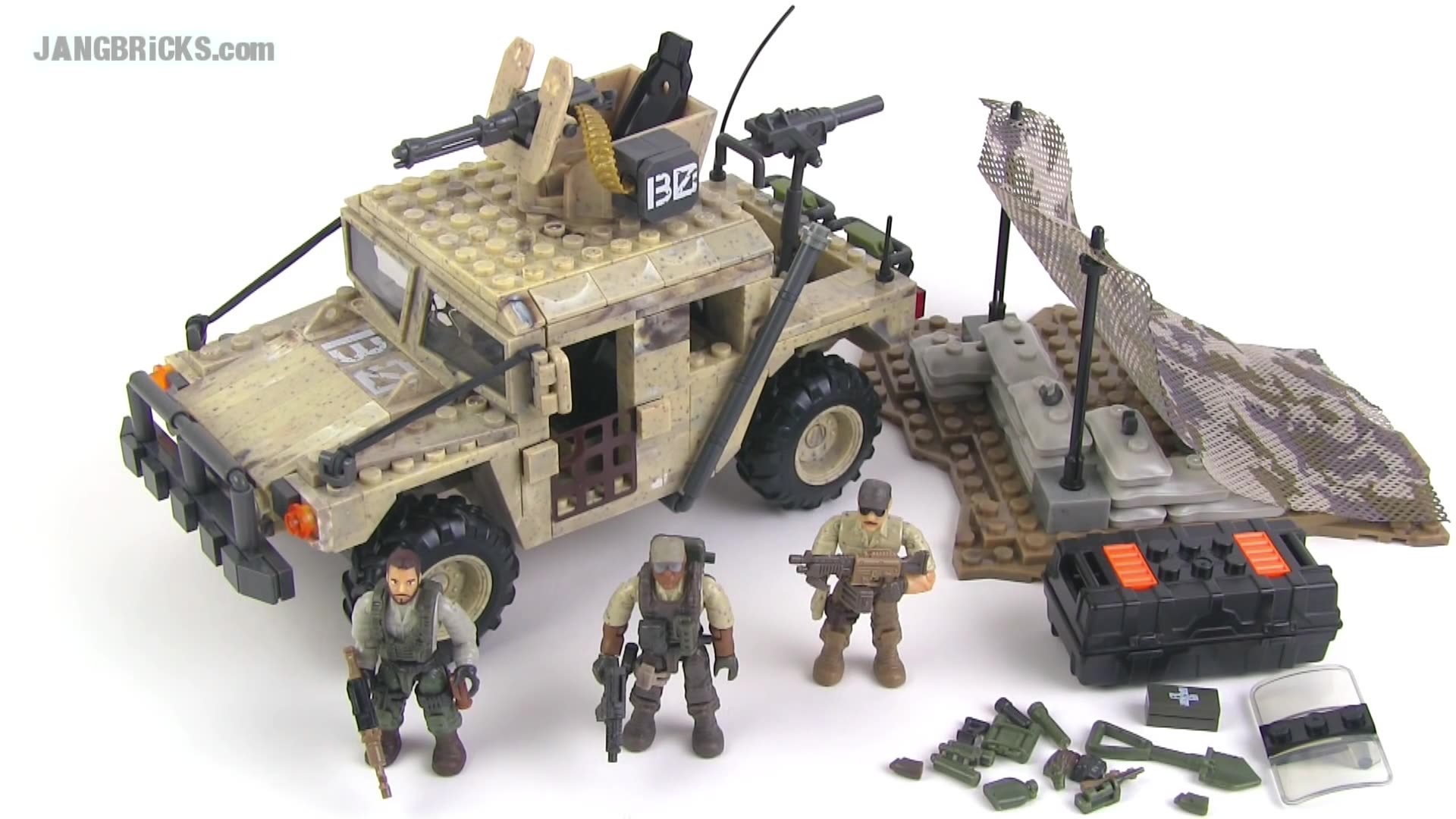 [图]美家宝沙漠悍马套装测评 Mega Bloks Call of Duty Light Firebase (Humvee) set review!