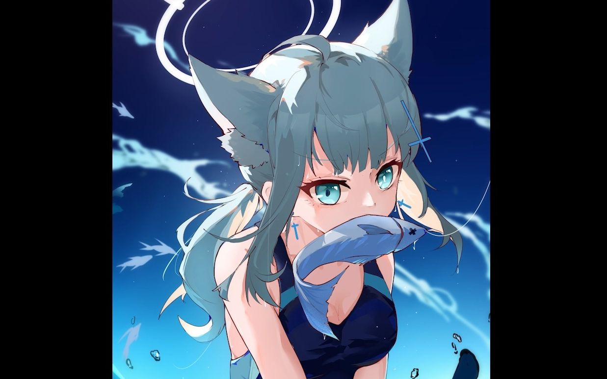 【碧蓝档案】【绘画过程】水白子