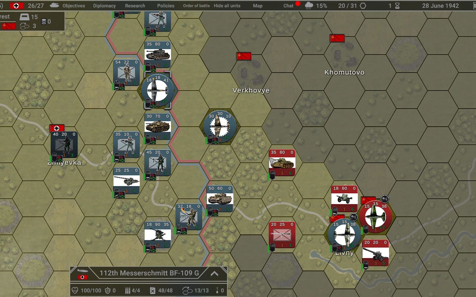 【hex of steel】【城堡行动】德军 沃罗涅日42 普通难度