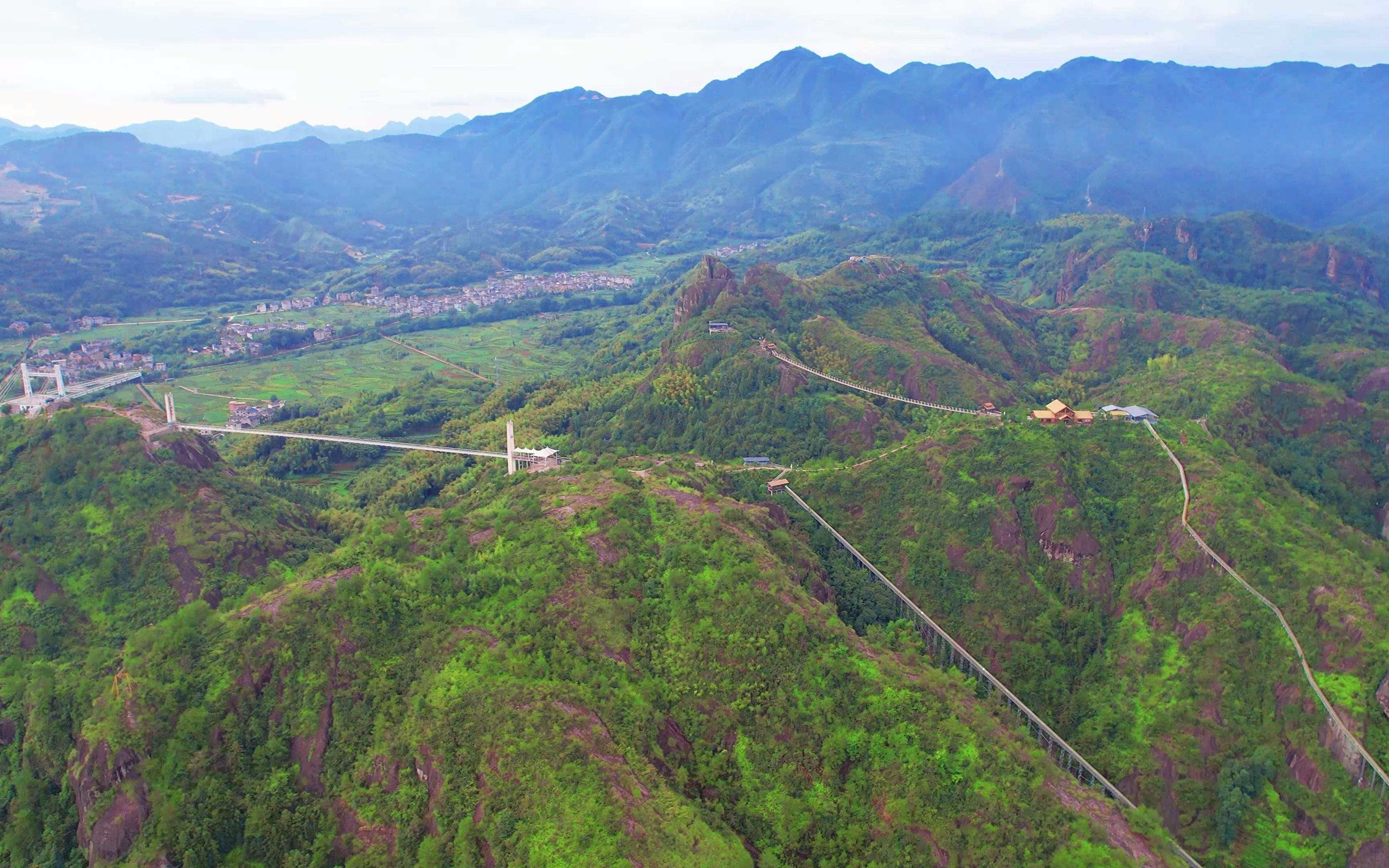 航拍浙江松阳双童山