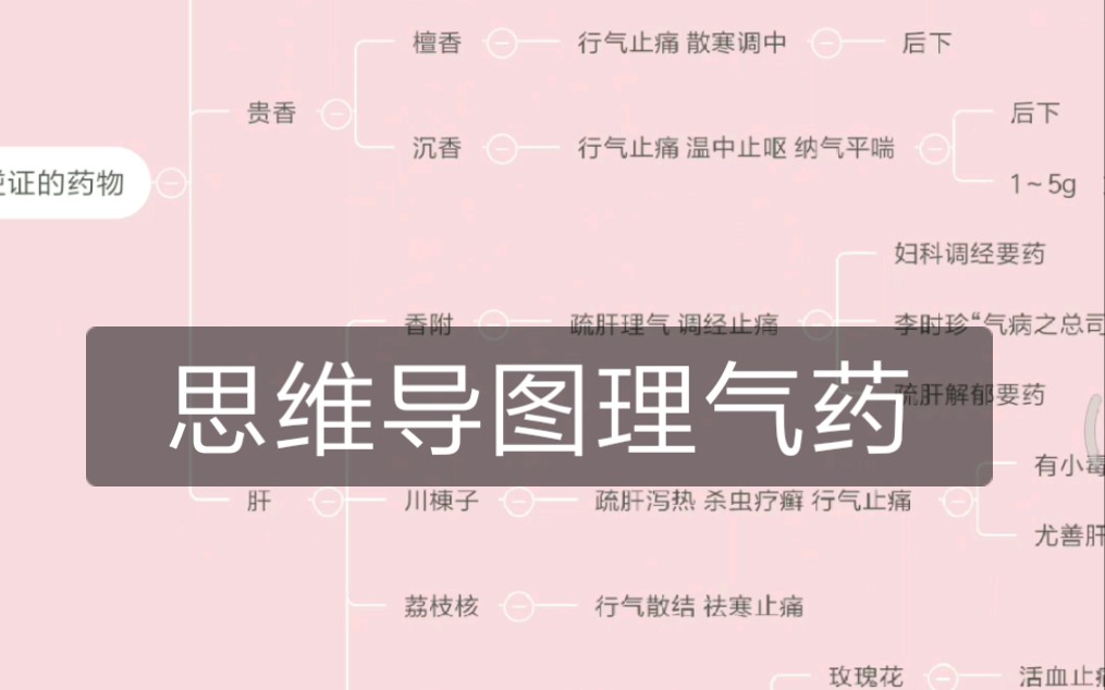 中药思维导图制作———理气药