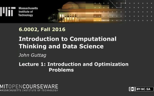 [图]MIT6.0002 计算思维与数据科学导论Introduction to Computational Thinking and Data Science