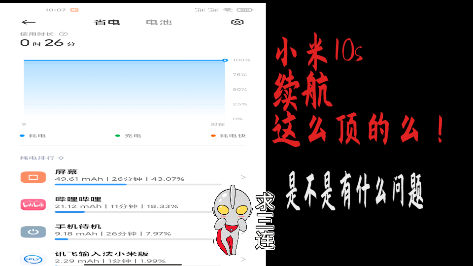 小米10s续航这么顶的么!这电充满了,又没完全充满.哔哩哔哩bilibili