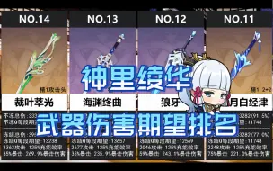 Download Video: 【原神】4.3神里绫华武器伤害期望排名，绫华武器伤害对比、武器选择。