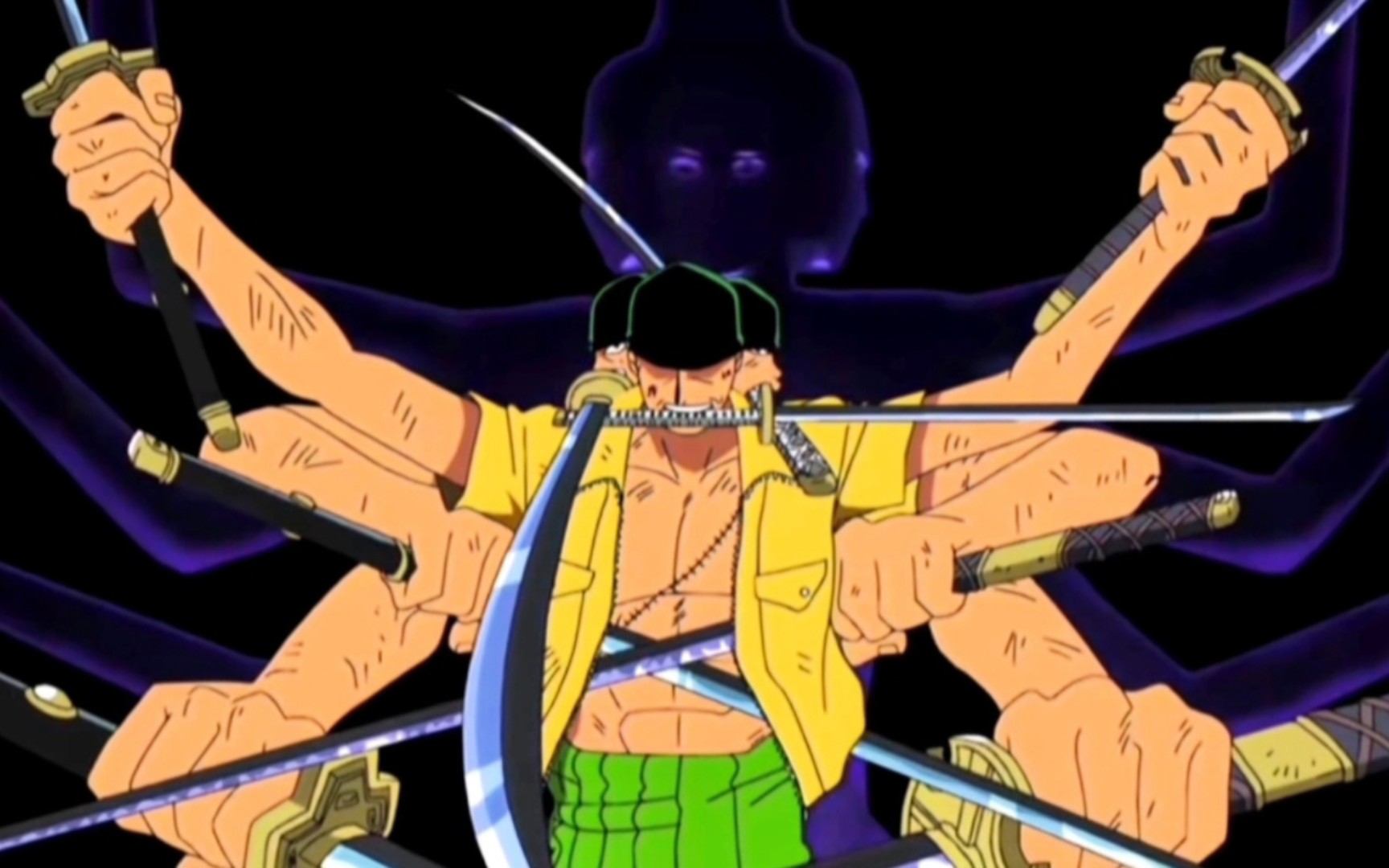 回顾索隆使用四次的九刀流,三头六臂【海贼王】