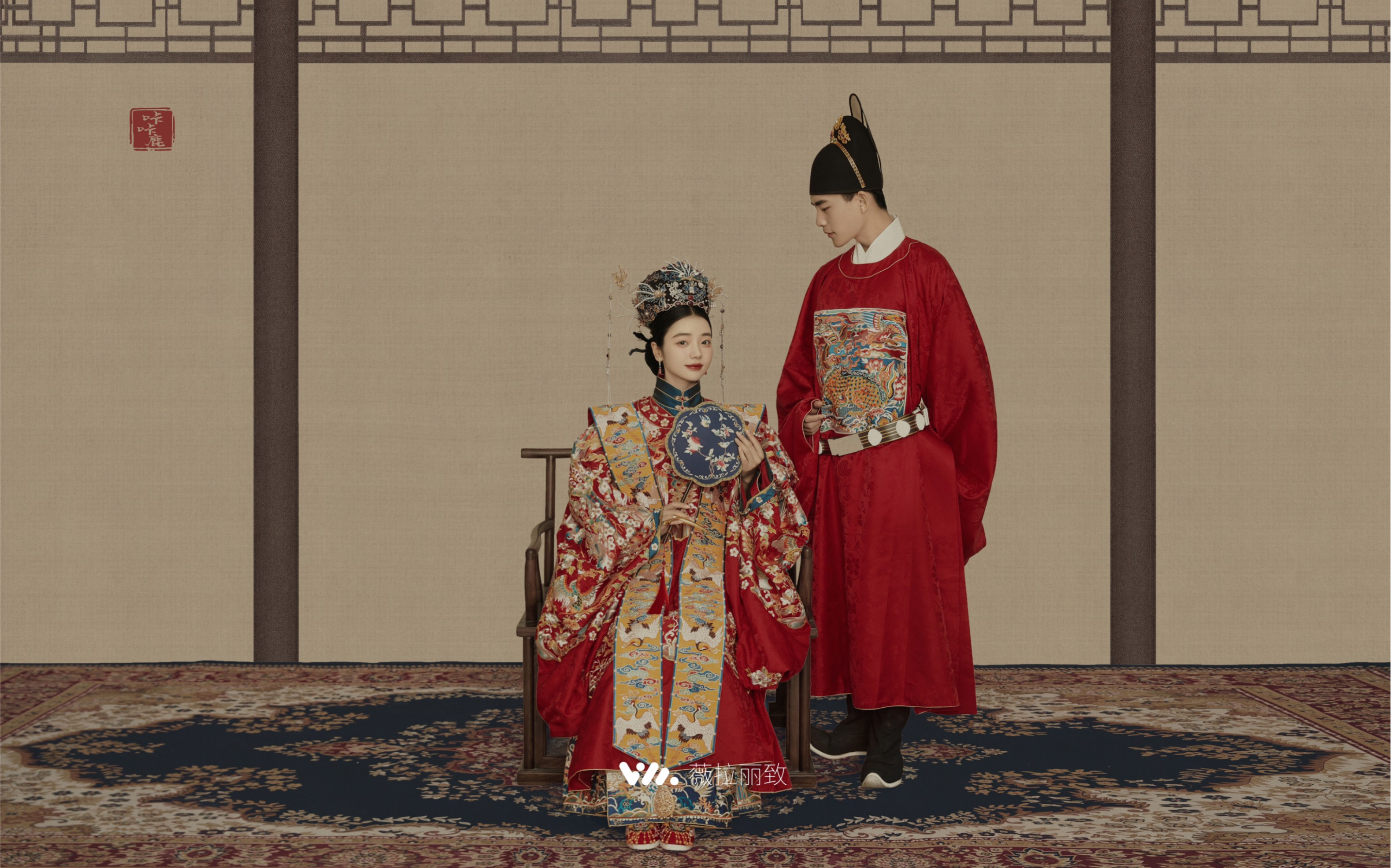 太爱我的工笔画汉服婚纱照78每张都能美哭