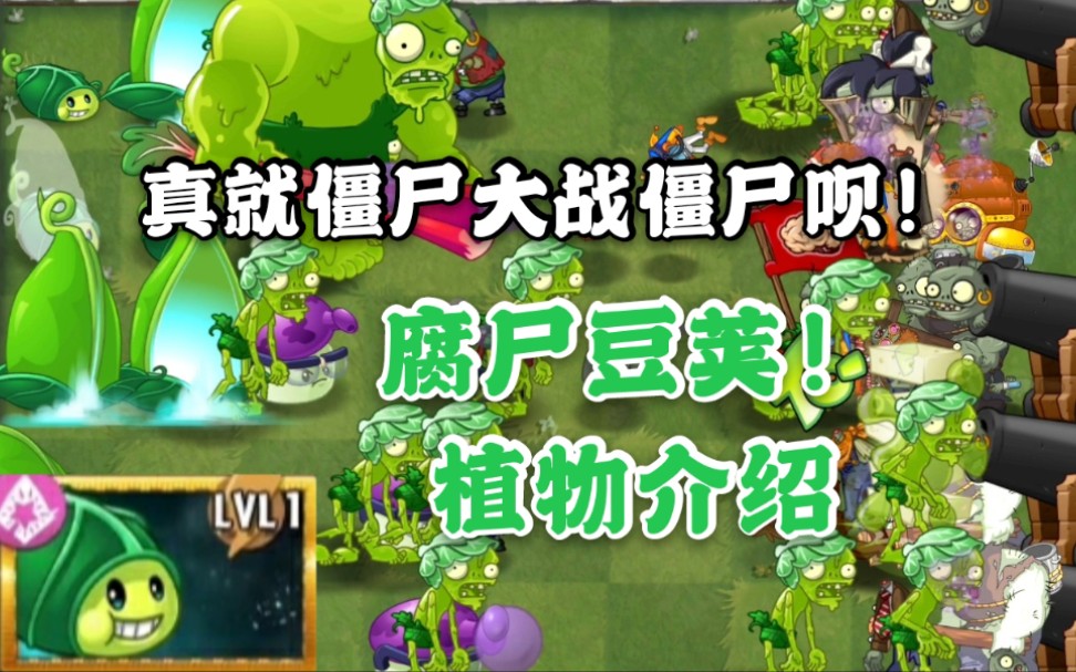 【pvz2】“腐尸豆荚”植物介绍及史诗任务关卡展示哔哩哔哩bilibili