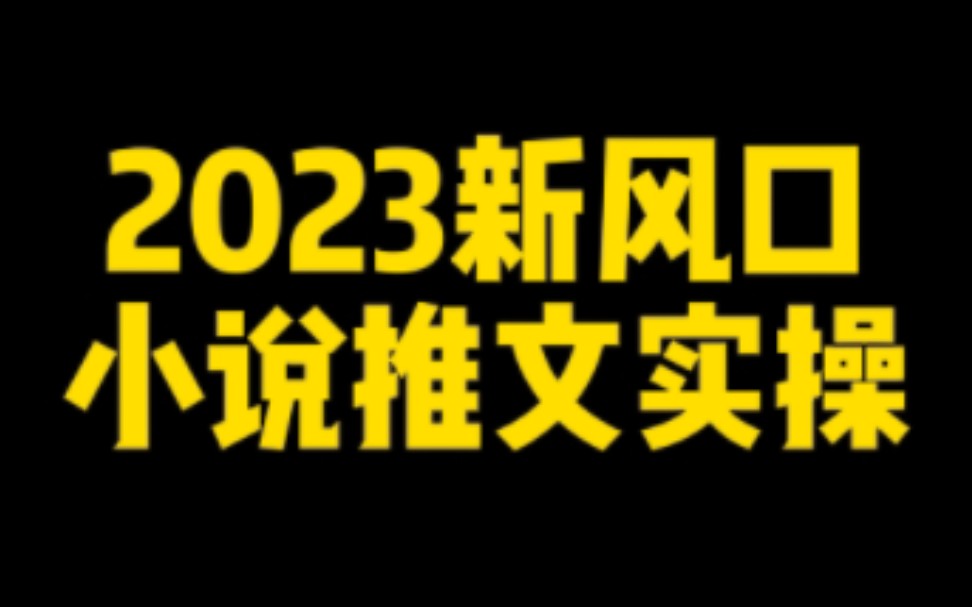 2023年挣钱新风口,收入翻十倍,不露脸不直播,小说推文实操教程,值得一试哔哩哔哩bilibili