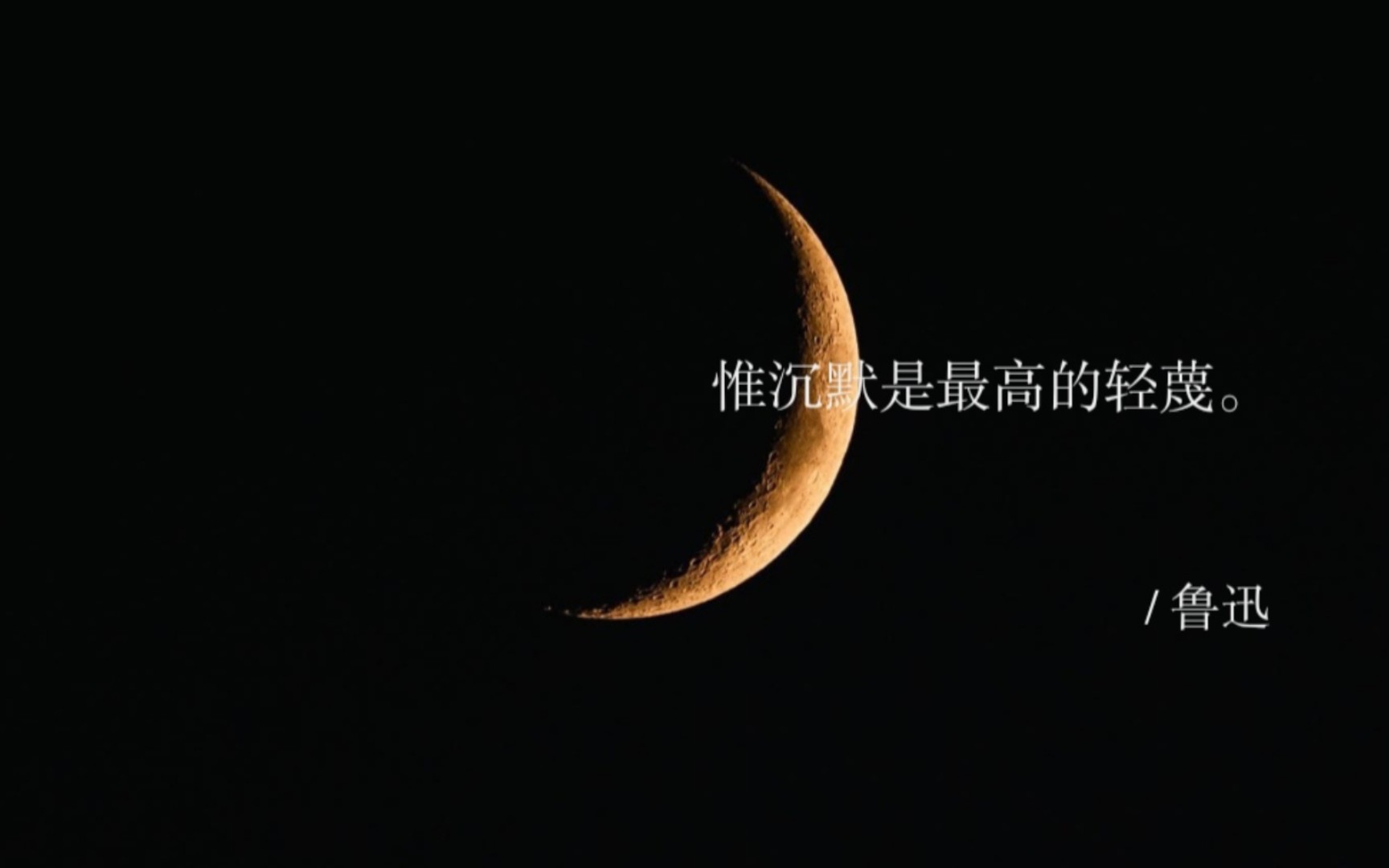 惟沉默是最高的轻蔑