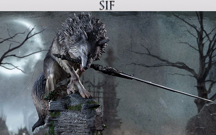 黑暗之魂巨狼希夫雕像的介绍与制作担当_哔哩哔哩