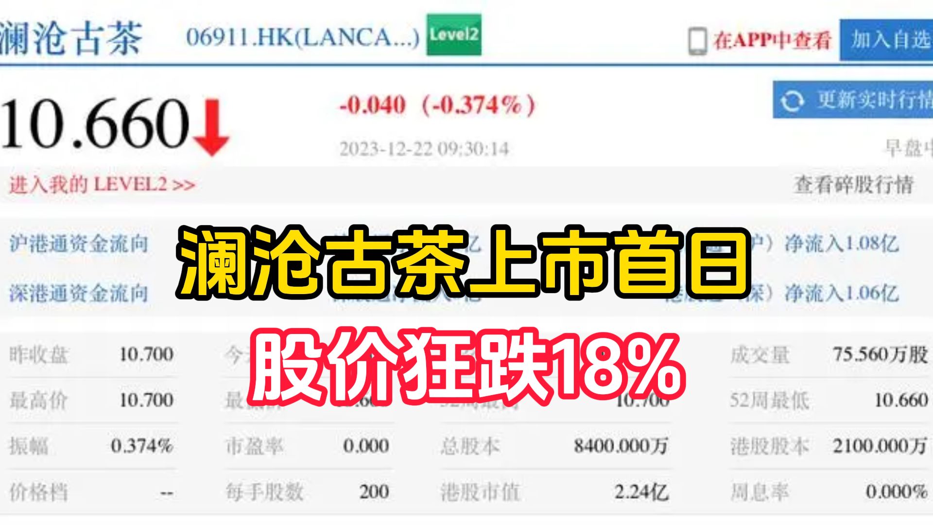 普洱茶“第一股”上市首日竟惨遭破发?股价直接暴跌18%!哔哩哔哩bilibili