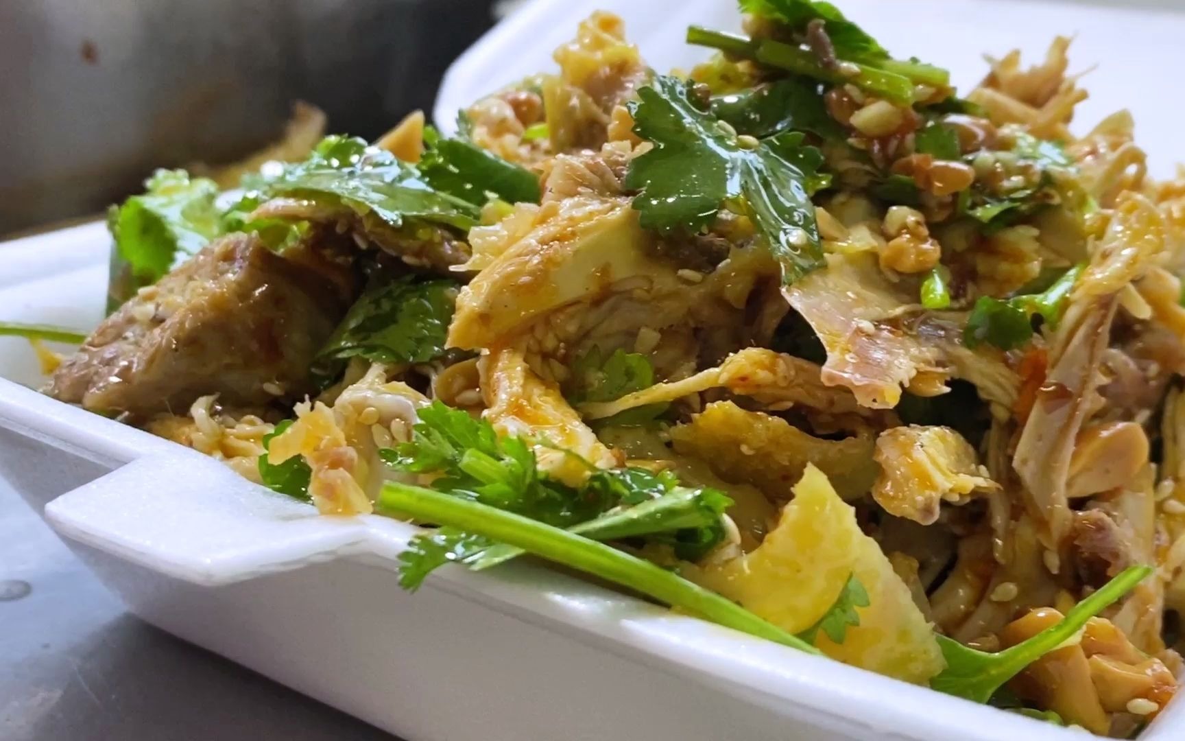 领趣脆皮手撕鸡,成本低制作简单,一个人摆摊也可以!