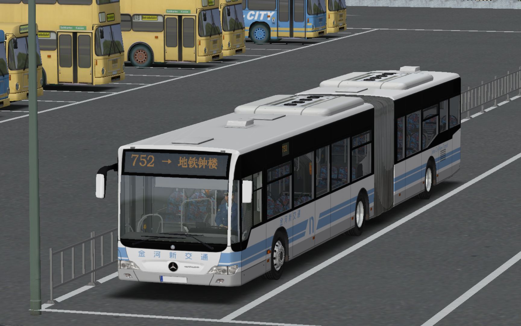 【omsi2-43】驾驶bj6180evca运行于金河市752路(合江客运站→地铁钟楼