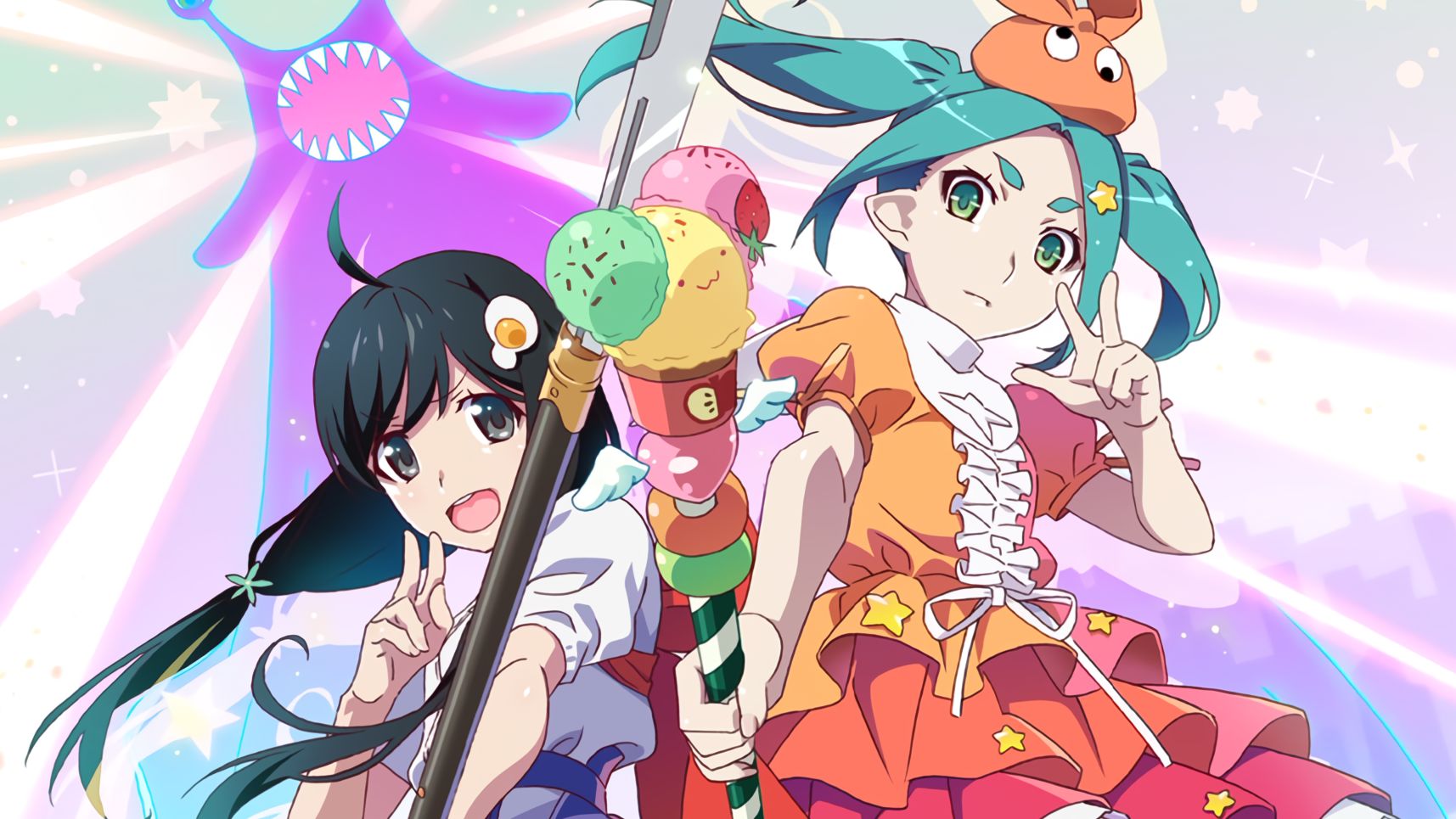 【中日字幕/OP完整版】愚物语 OP「icecream°」/ 阿良々木月火(CV.井口裕香)、斧乃木余接(CV.早見沙織)-百億_光年-百億 ...