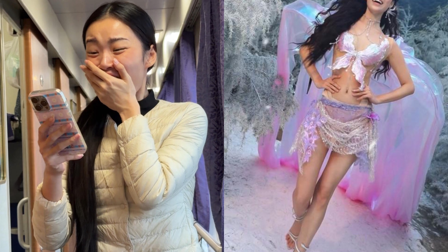 看维密秀时幻想自己是超模……