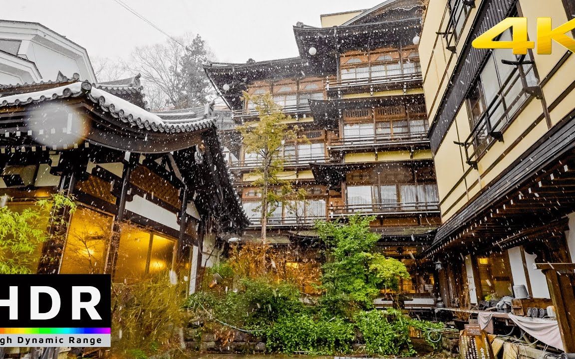 [图][4K HDR]在狭窄小巷中行走的雪-长野，日本2021年