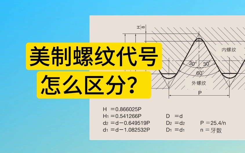 美制螺纹代号怎么区分?哔哩哔哩bilibili