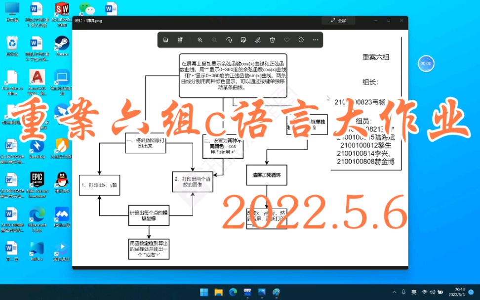 c语言大作业:编辑程序,用“*”表示cosx函数图像,用“+”表示sinx函数图像,并且实现单个函数曲线的移动和颜色的改变.哔哩哔哩bilibili