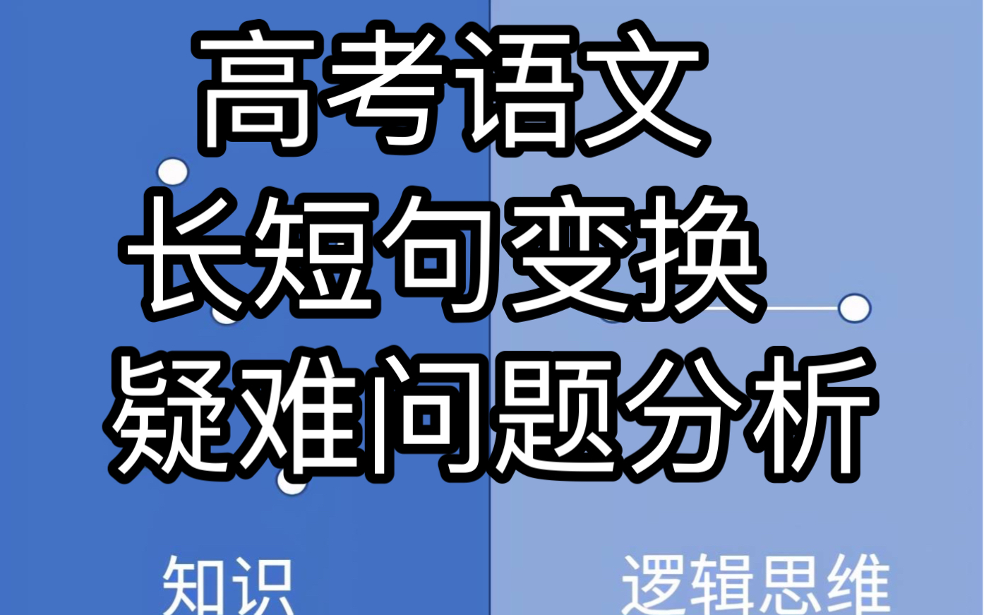 高考语文 长短句的变换 疑难问题哔哩哔哩bilibili