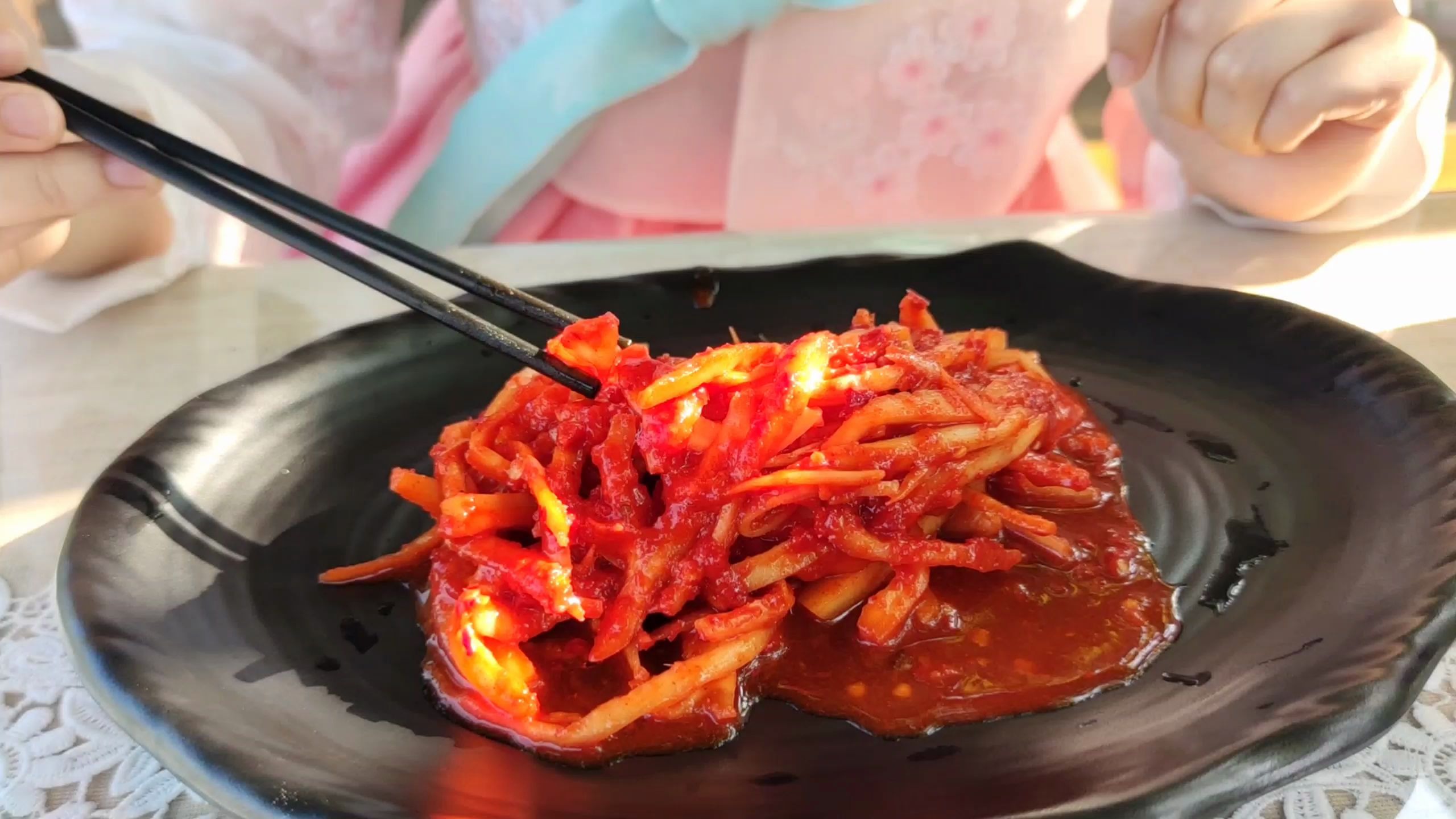 朝鲜族拌桔梗让安安带你品尝一下吧