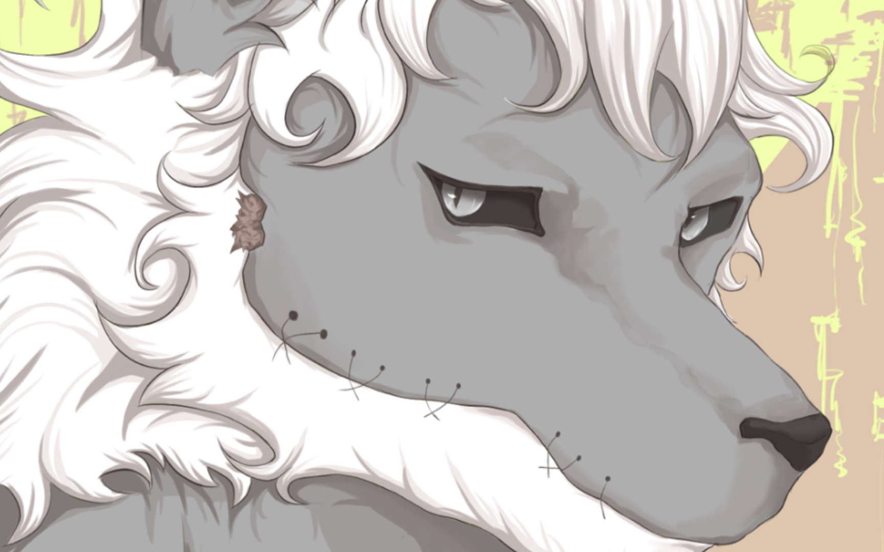 【furry】(兽人板绘)画一只死狼