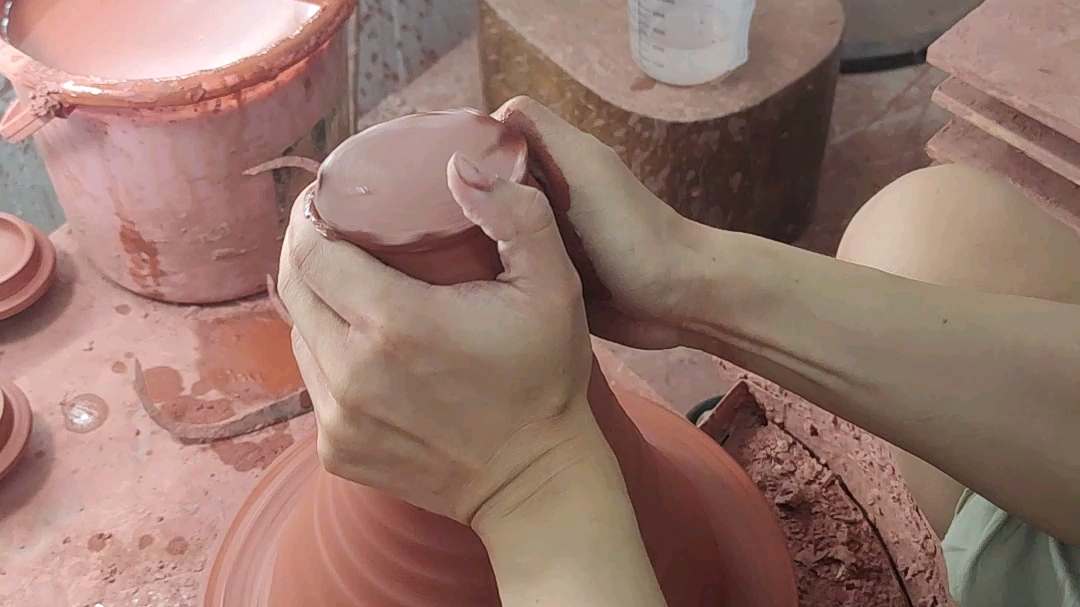 坭兴陶花瓶怎么做:男生手艺活就是棒