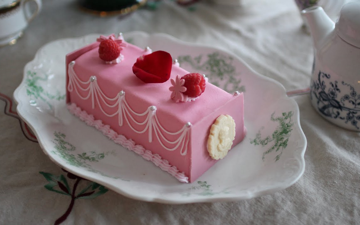 【Sunday】覆盆子蛋糕~|Laduree(甜品店名)'s Marie Antoinette(甜品名) Cake Style|Raspberry cake哔哩哔哩bilibili