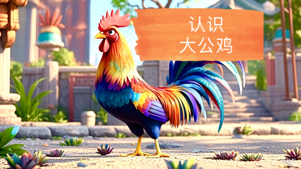 小朋友们,你知道大公鸡的鸡冠是什么颜色的吗?