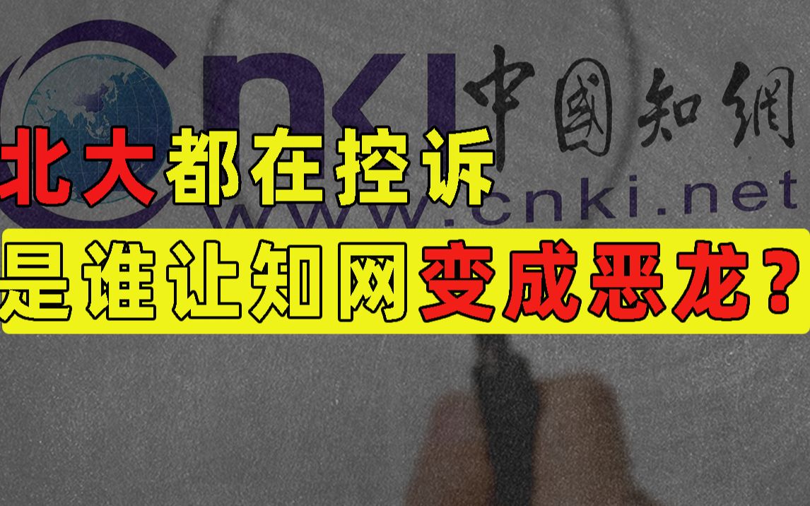 北大都在控诉,知名211大学说收费离谱,是谁让知网变成了恶龙?【洞察社会系列62】哔哩哔哩bilibili