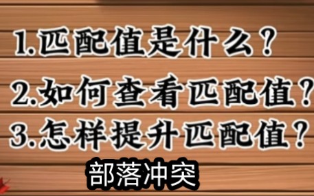 关于部落匹配值粗略解答.哔哩哔哩bilibili