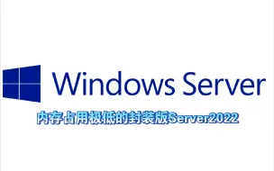 Download Video: 内存占用极低的Windows Server2022系统，极致丝滑