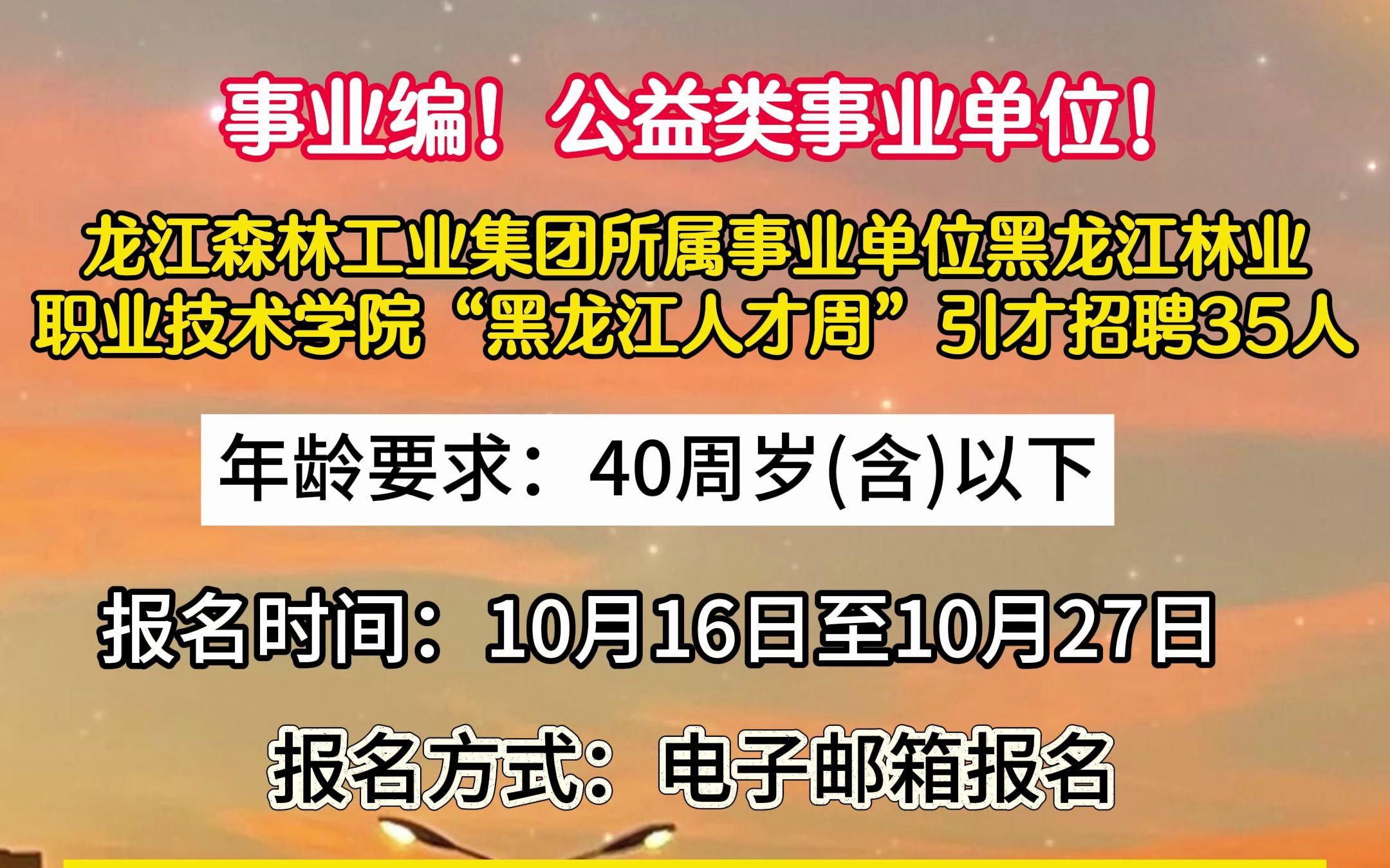 龙江森林工业集团所属事业单位黑龙江林业职业技术学院“黑龙江人才周”引才招聘35人!哔哩哔哩bilibili